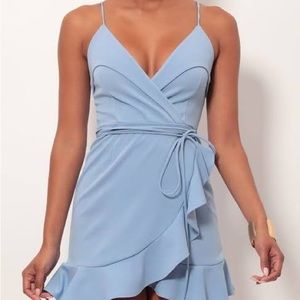 Lucy in the Sky blue wrap dress